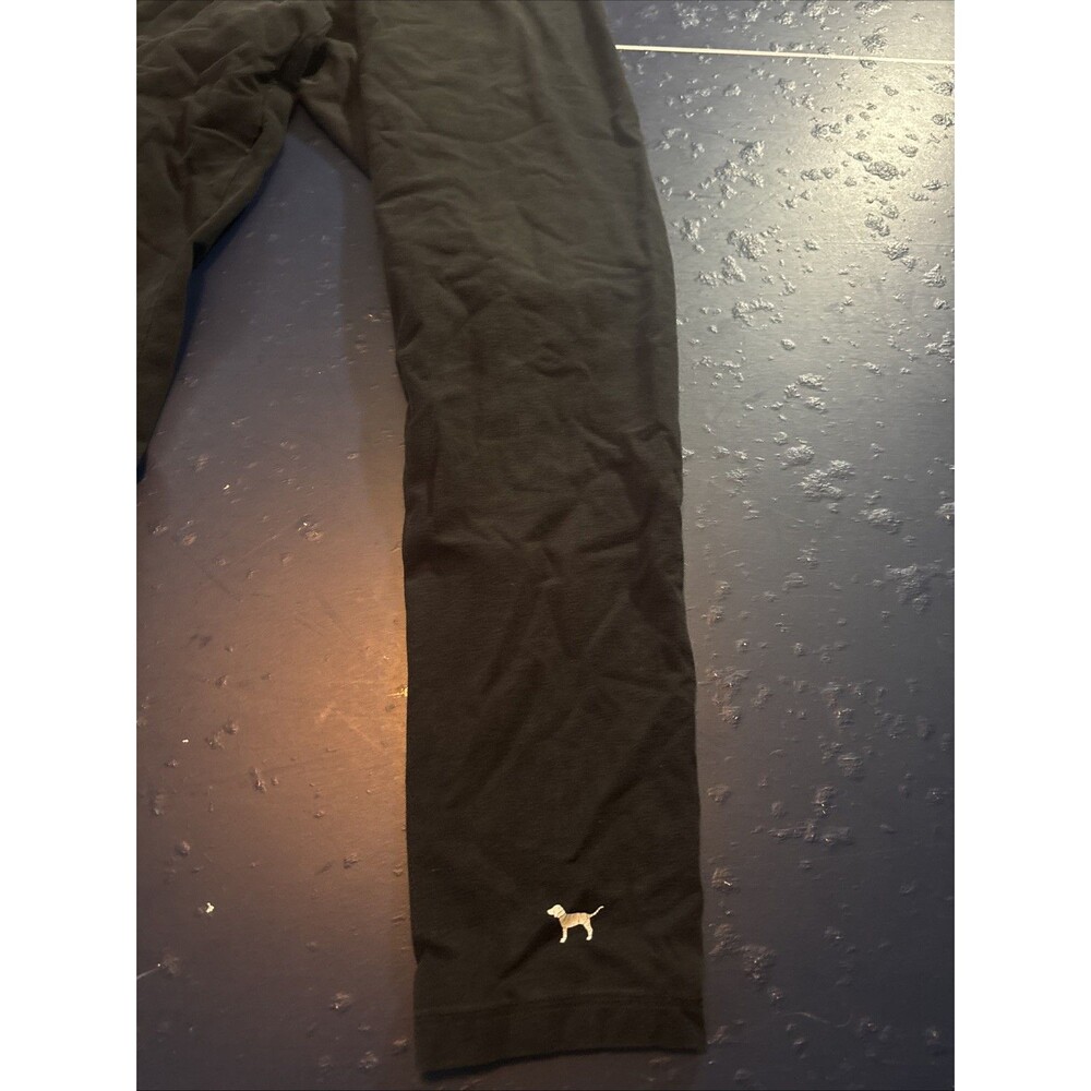 Victoria Secret Pink Dog Black And White Yoga Pants L - Picture 2 of 9